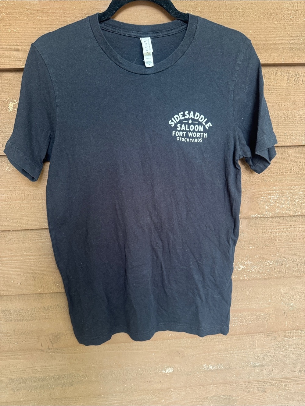 Sidesaddle Saloon Fort Worth Black Graphic Tee size Medium